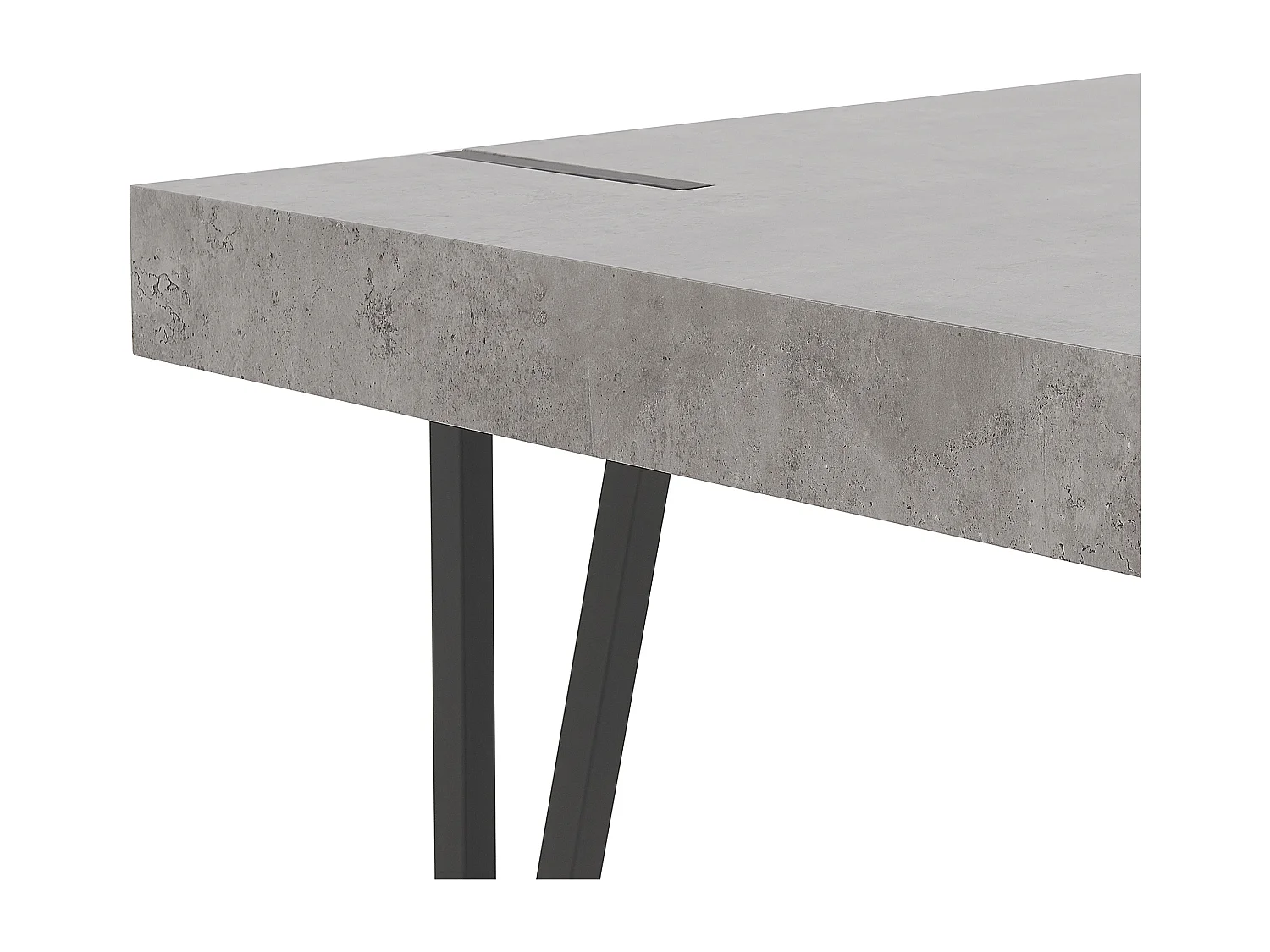 Table de repas ADENA Effet béton gris 150 cm 90 cm