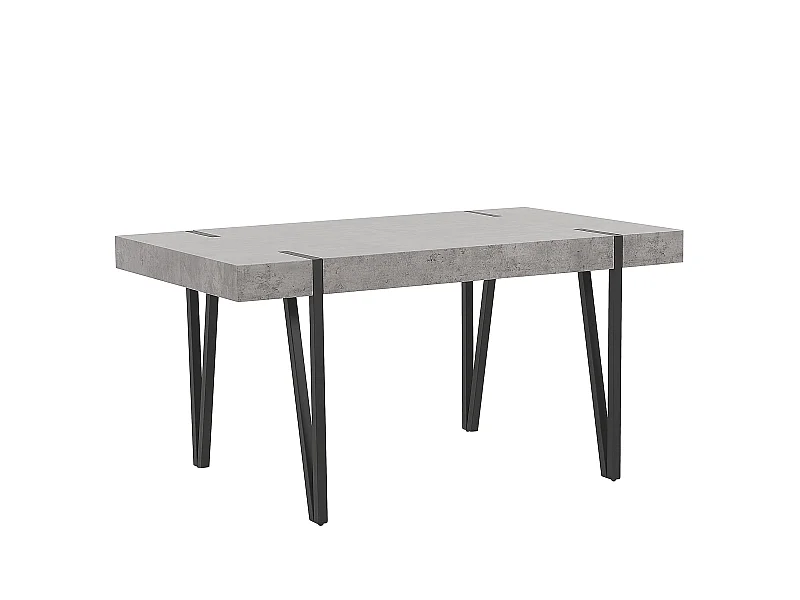 Table de repas ADENA Effet béton gris 150 cm 90 cm