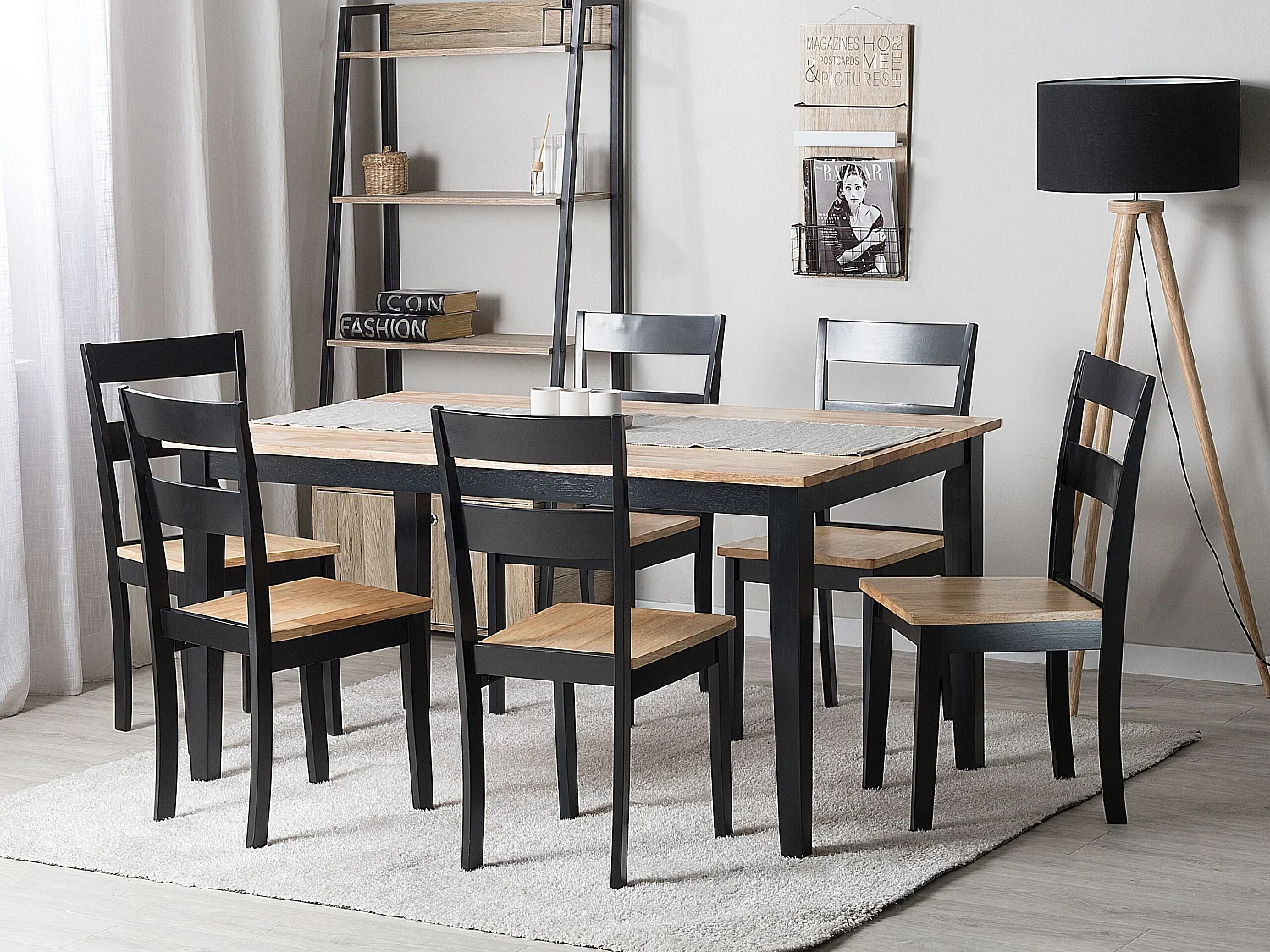 Tavolo da pranzo GEORGIA Nero 150 cm 90 cm Legno
