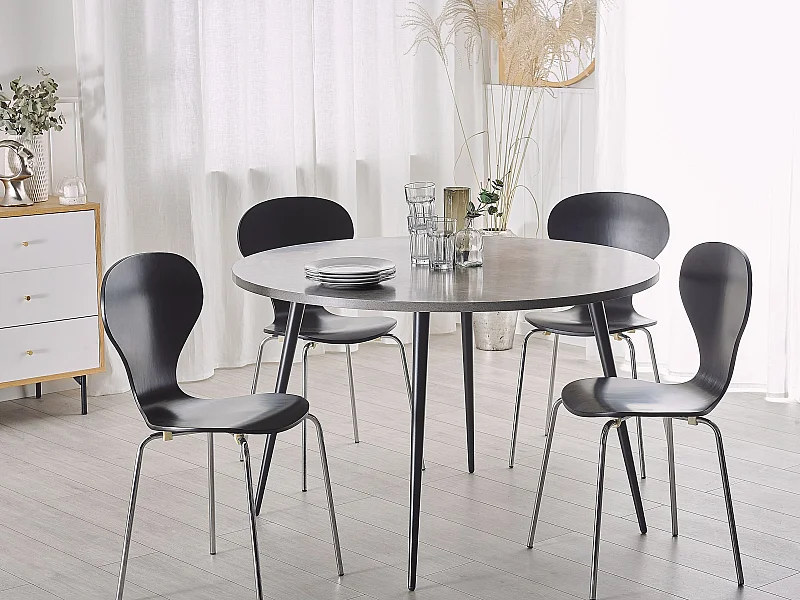 Table de repas ODEON Effet béton gris 120 cm 120 cm