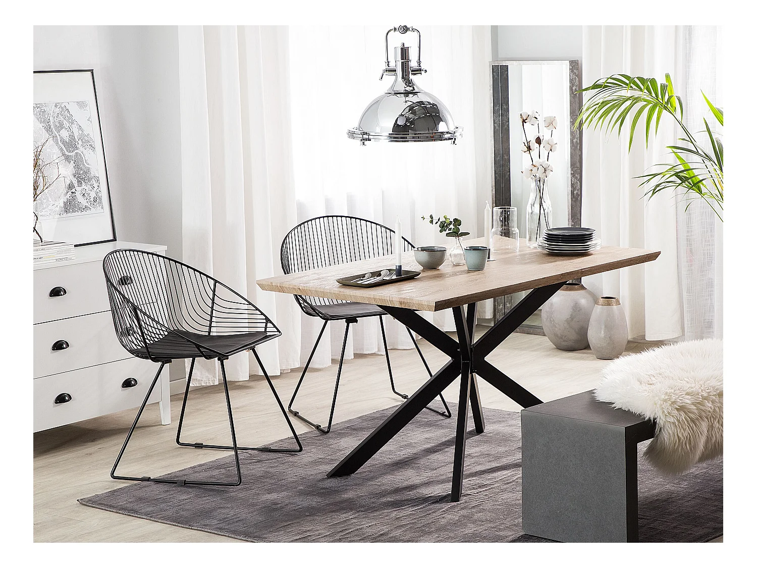 Table de repas SPECTRA Marron clair 140 cm 80 cm
