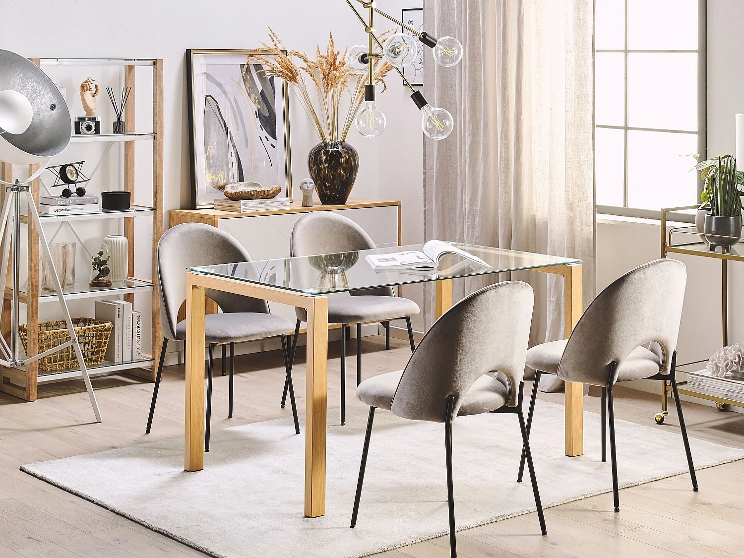 Eettafel TAVIRA Transparant 130 cm 80 cm