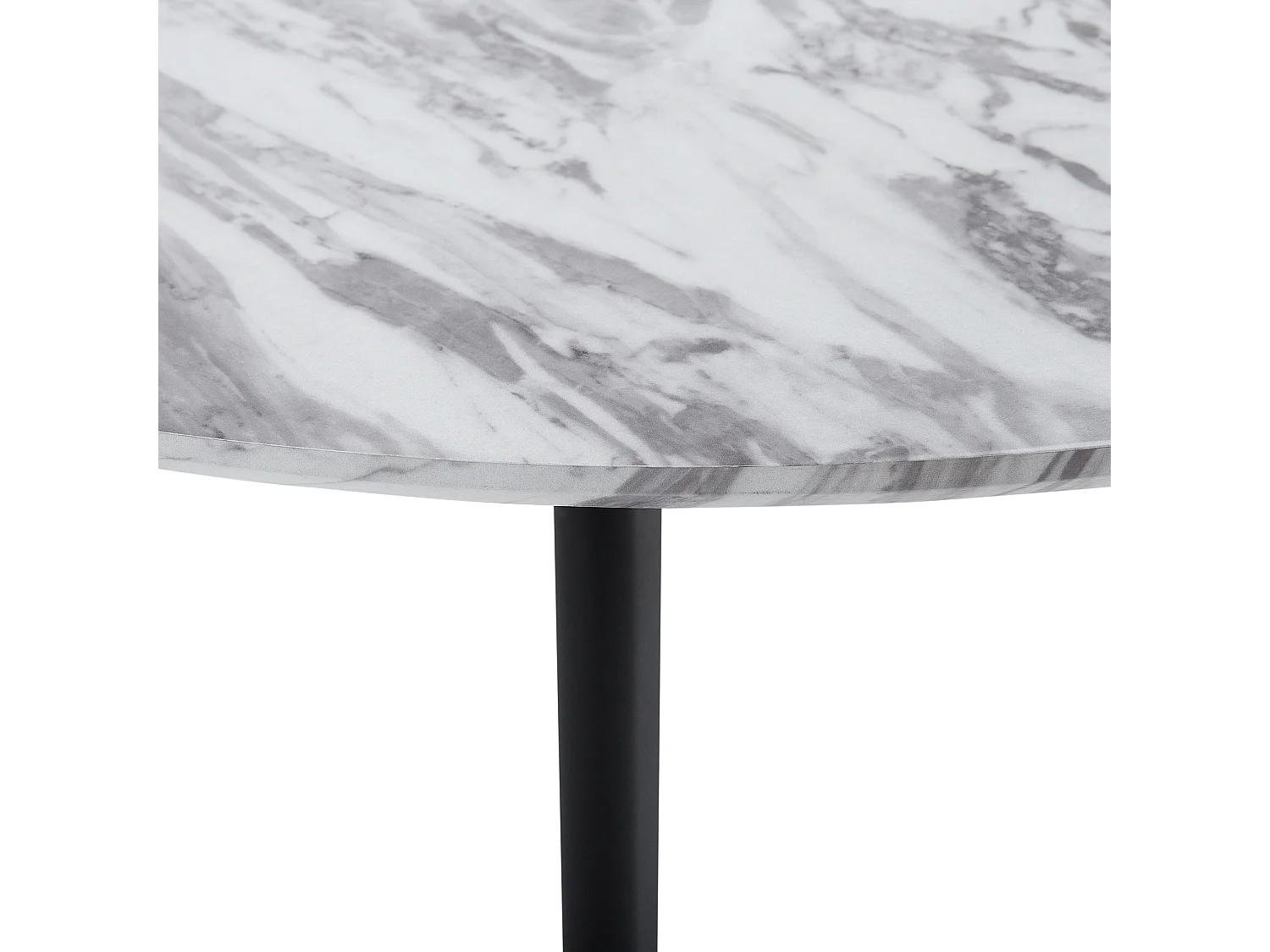 Eleganter Esstisch Marmoroptik 110 cm rund modern Mosby