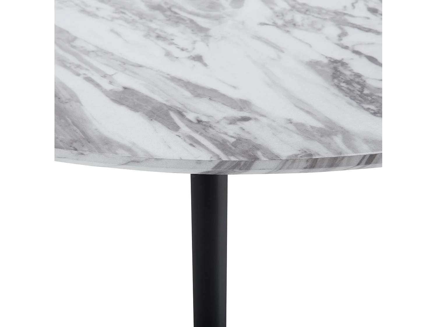 Table de repas MOSBY Marbre blanc 110 cm 110 cm