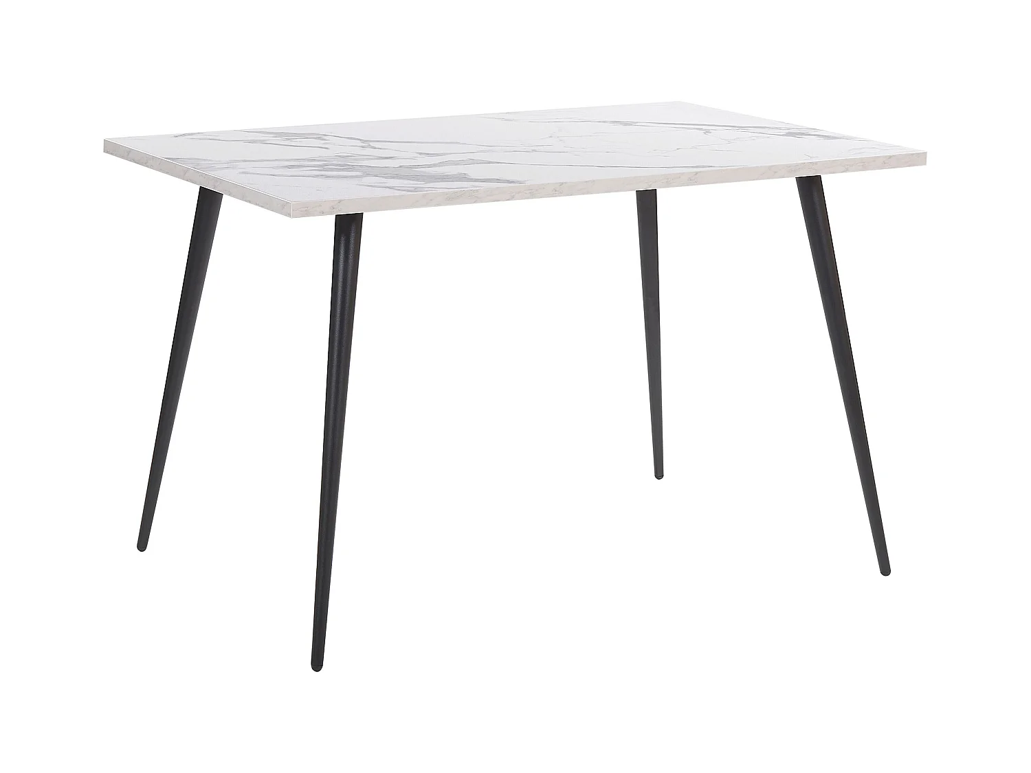 Table de repas SANTIAGO Marbre blanc 120 cm 80 cm