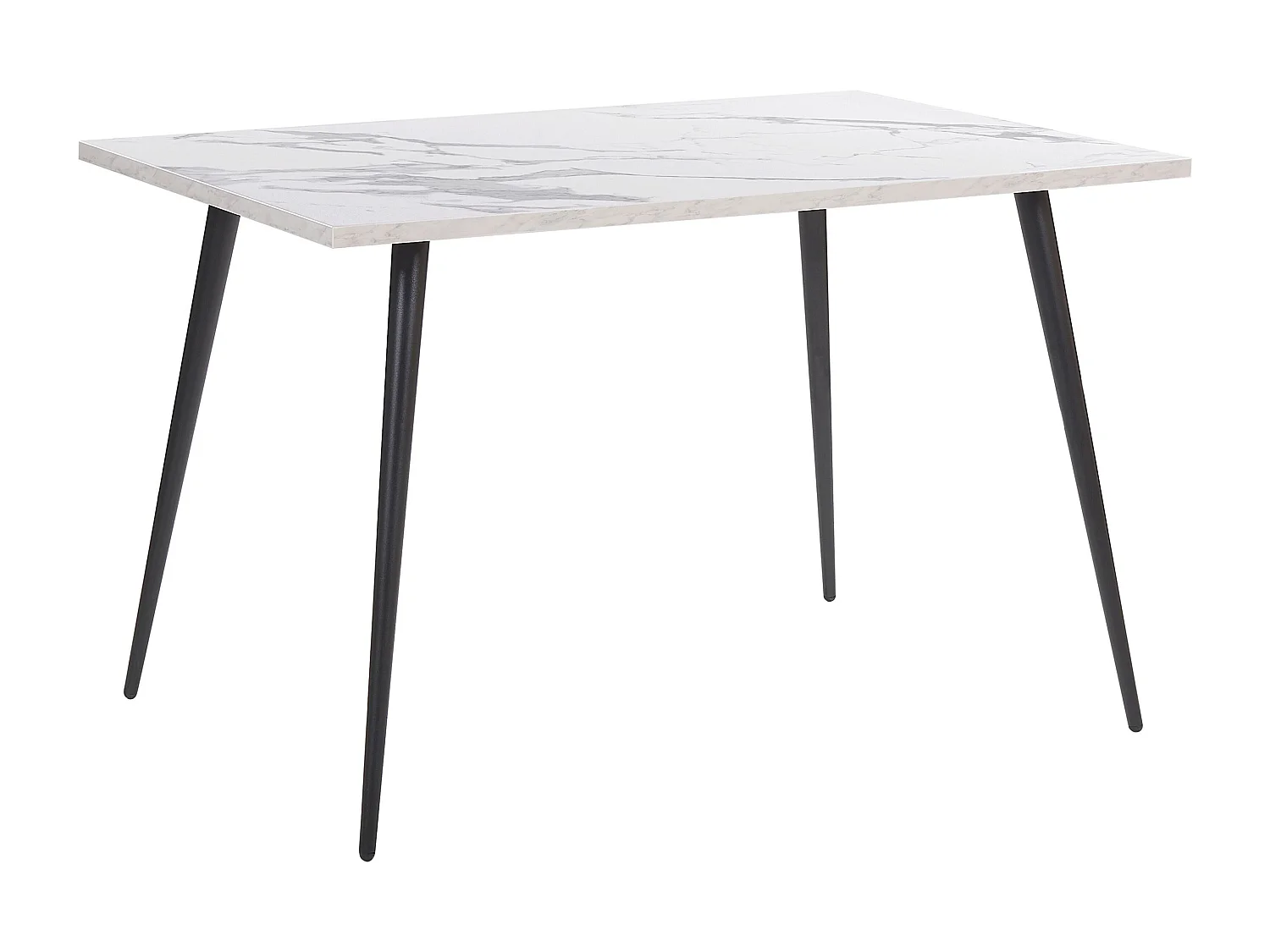 Table de repas SANTIAGO Marbre blanc 120 cm 80 cm