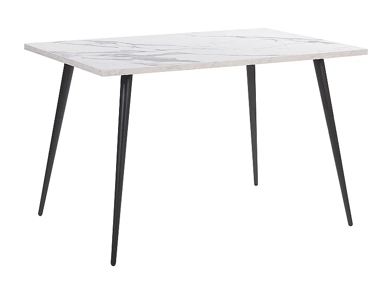 Table de repas SANTIAGO Marbre blanc 120 cm 80 cm