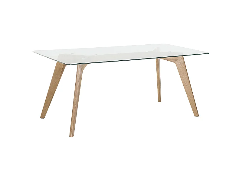 Table de repas HUDSON Transparent 180 cm 90 cm Verre de sécurité