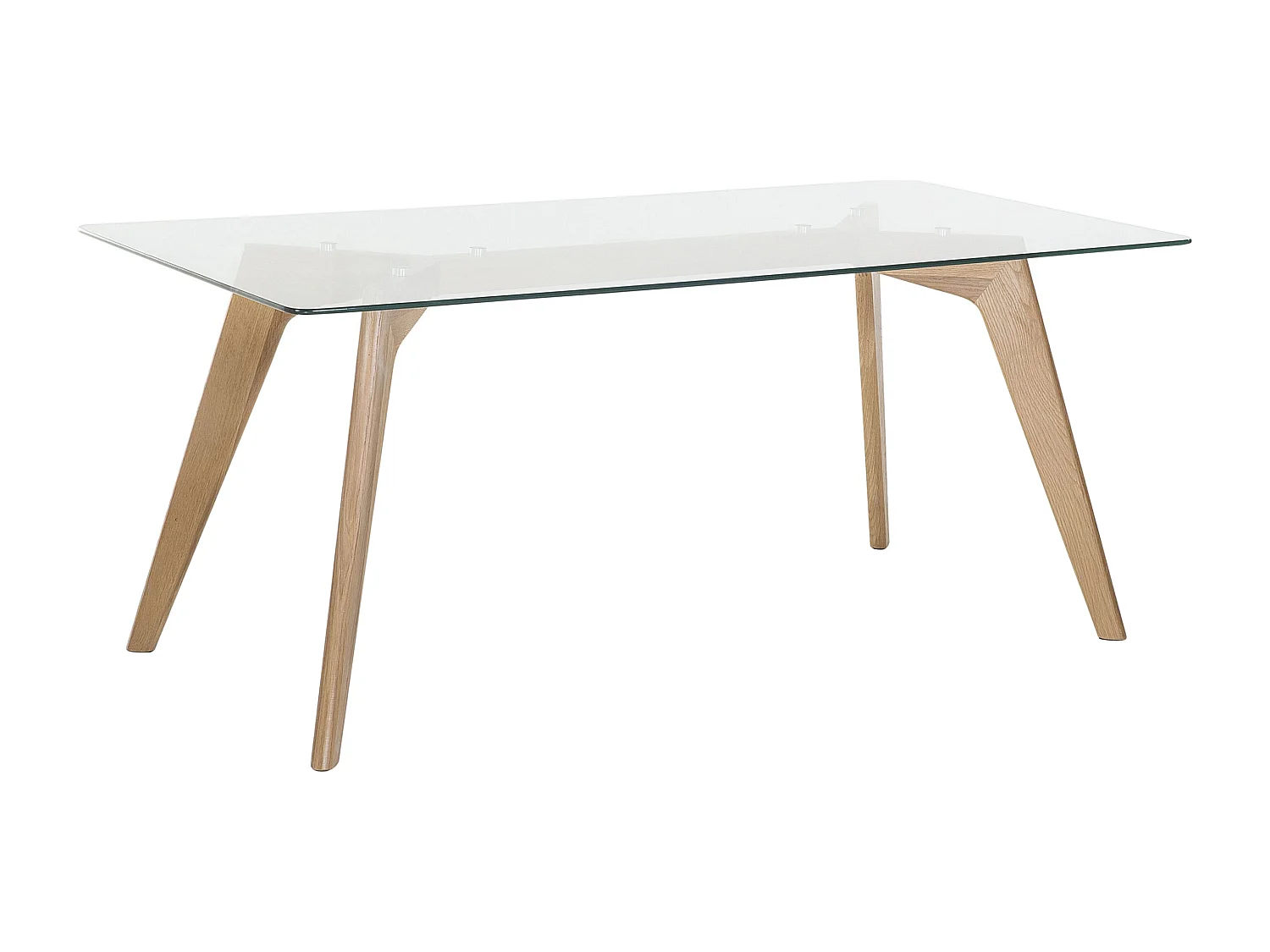 Table de repas HUDSON Transparent 180 cm 90 cm Verre de sécurité