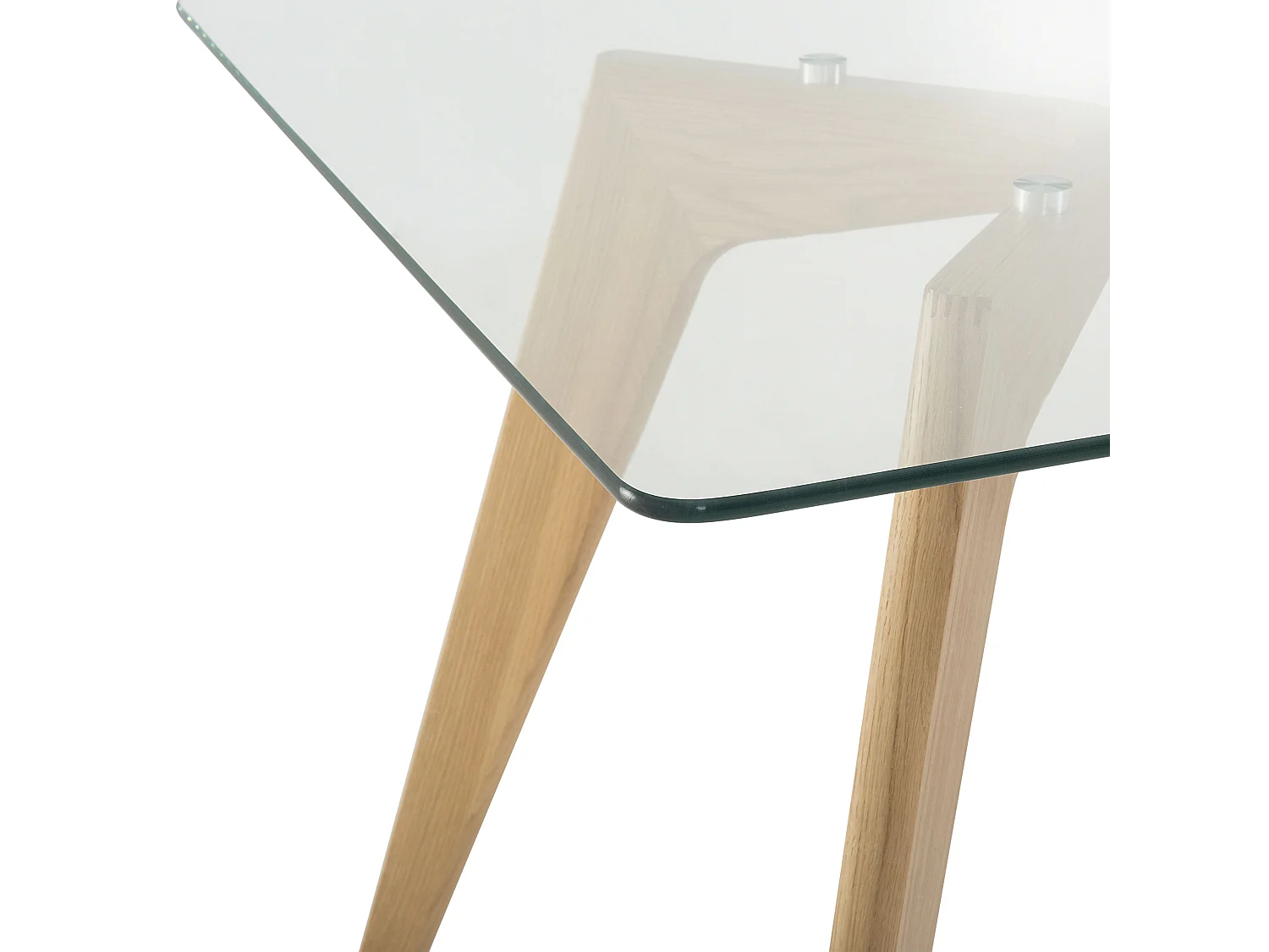 Table de repas HUDSON Transparent 180 cm 90 cm Verre de sécurité