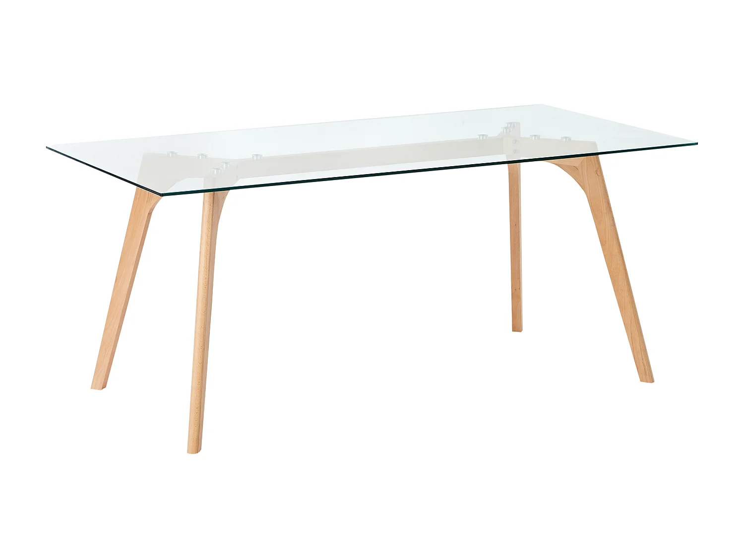Table de repas HUDSON Transparent 180 cm 90 cm Verre de sécurité