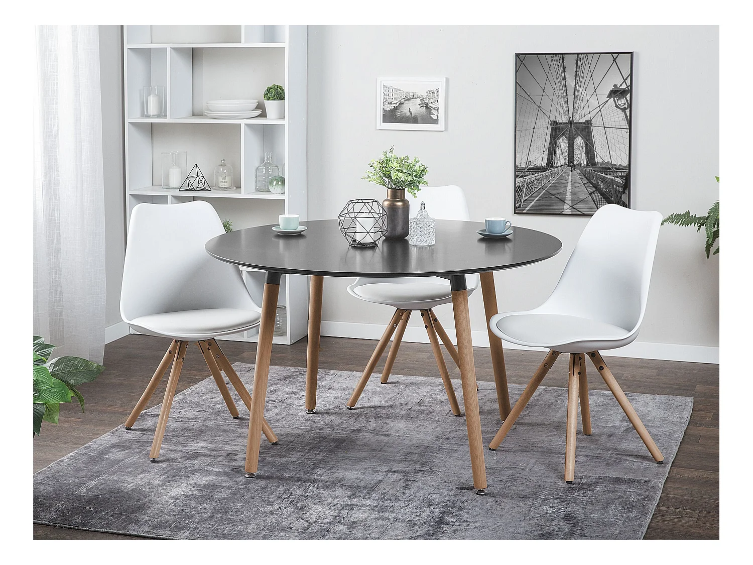 Table de repas BOVIO Noir 120 cm 120 cm