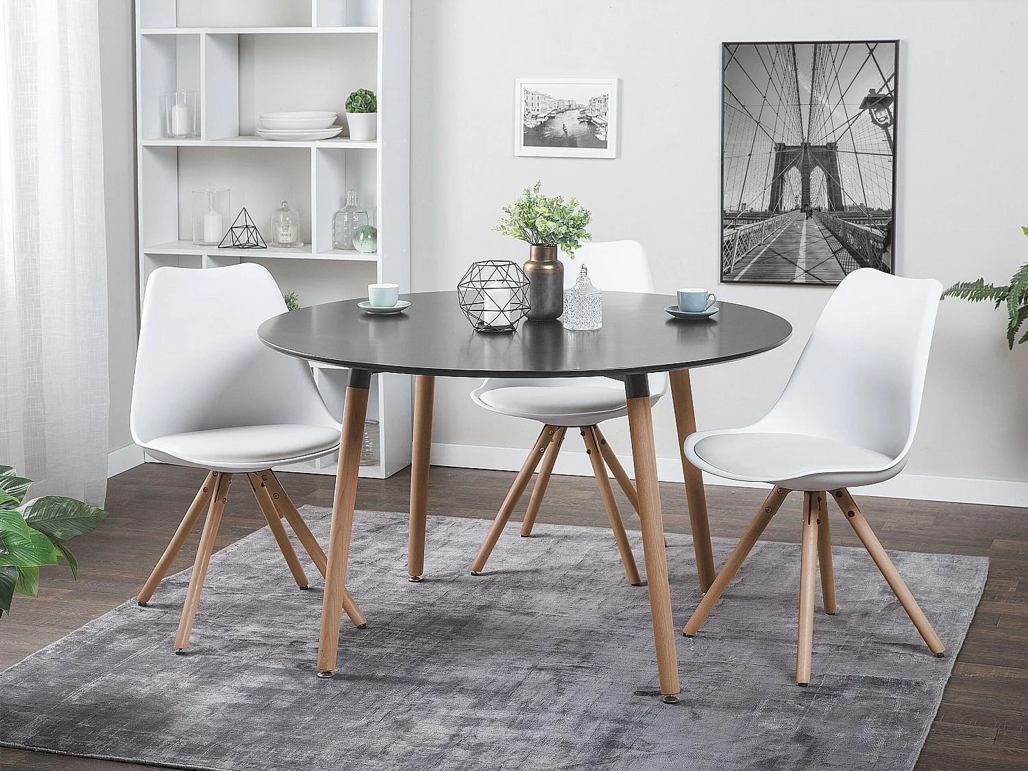 Table de repas BOVIO Noir 120 cm 120 cm