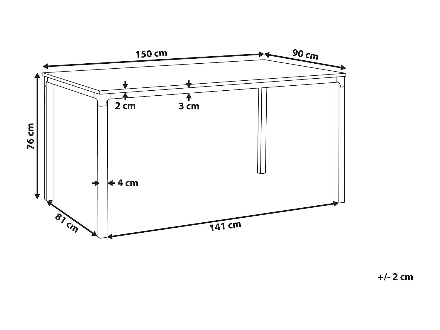 Eettafel HOCKLEY Lichtbruin 150 cm 90 cm