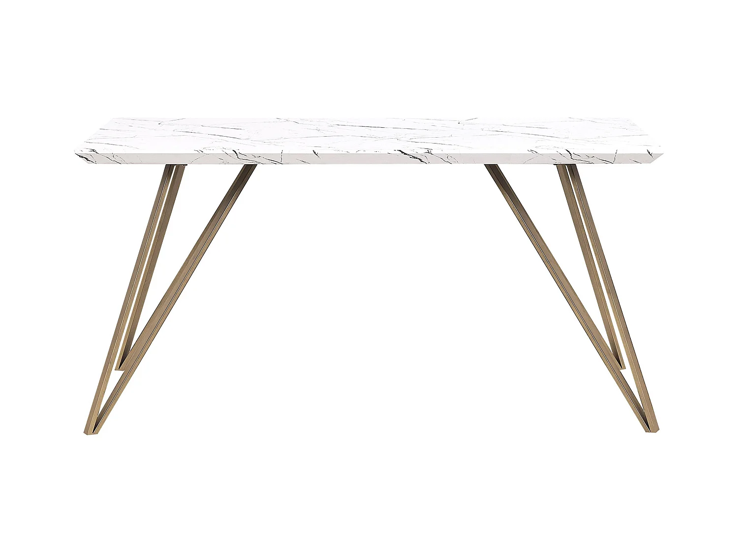 Eettafel MOLDEN Wit/goud 150 cm 80 cm