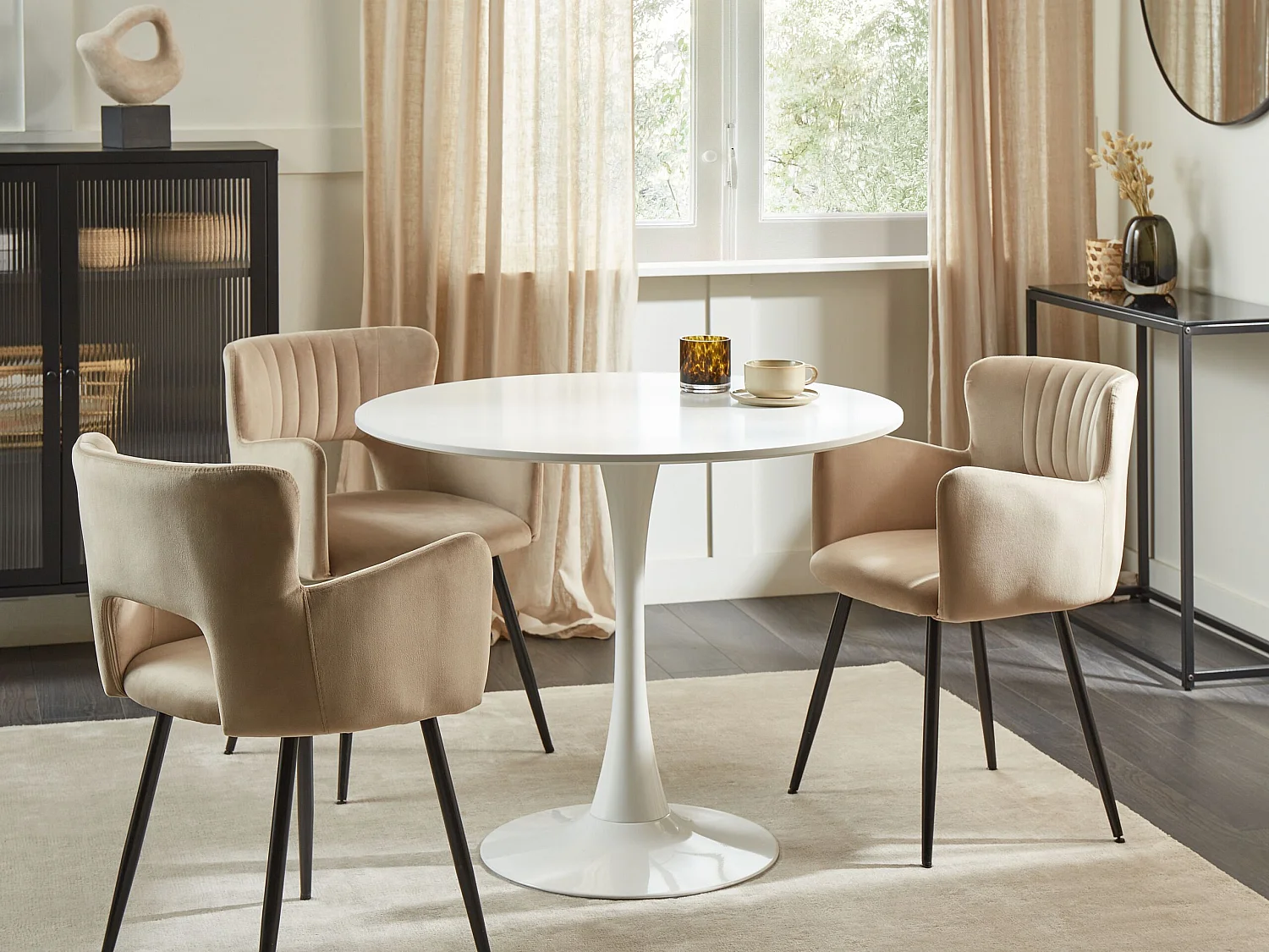 Table de repas BOCA Blanc 90 cm 90 cm