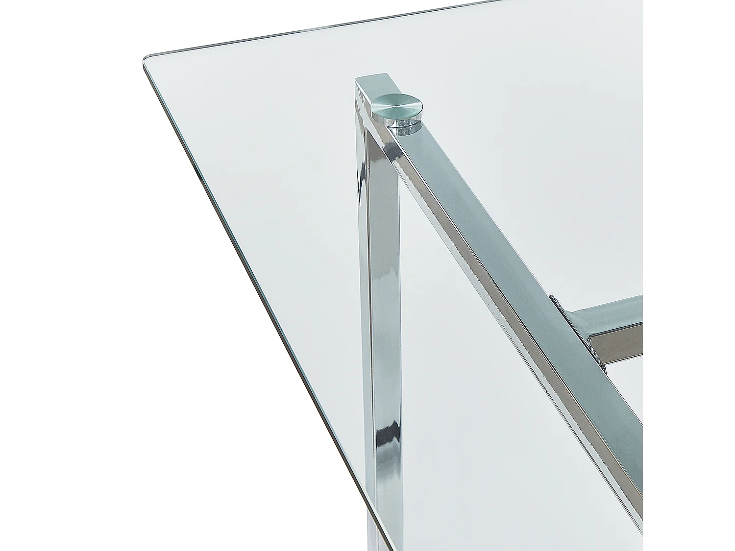 Table de repas ENVIA Argenté 160 cm 90 cm Verre de sécurité