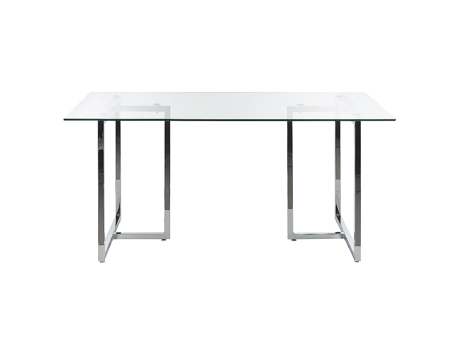 Table de repas ENVIA Argenté 160 cm 90 cm Verre de sécurité