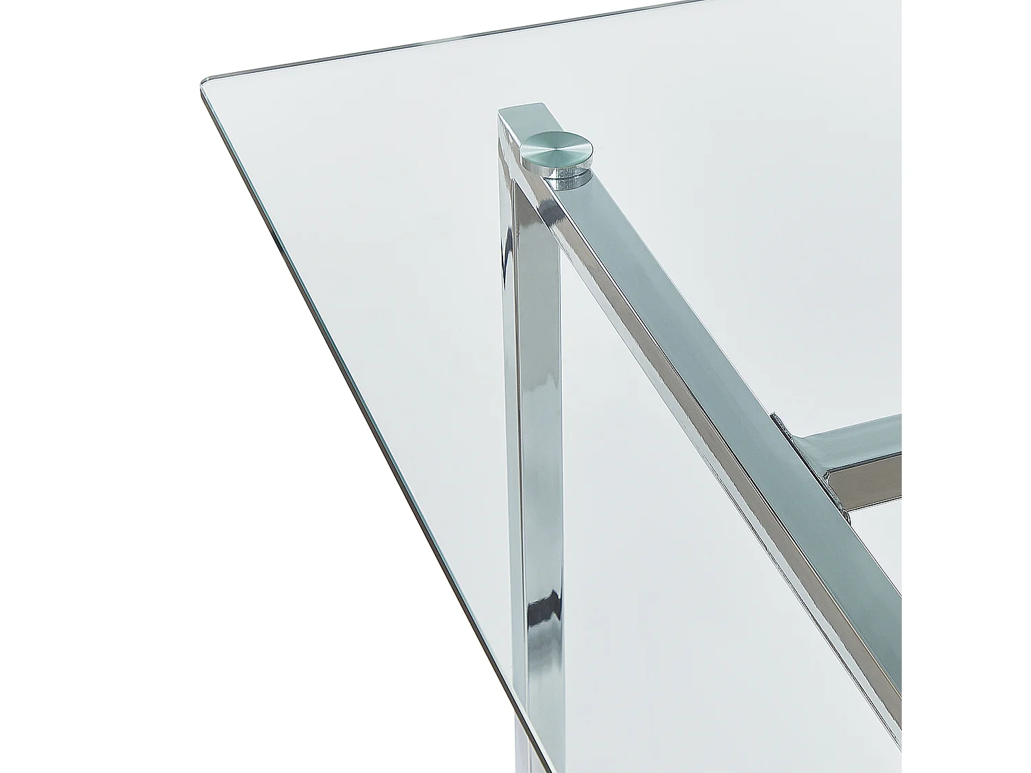 Table de repas ENVIA Argenté 160 cm 90 cm Verre de sécurité