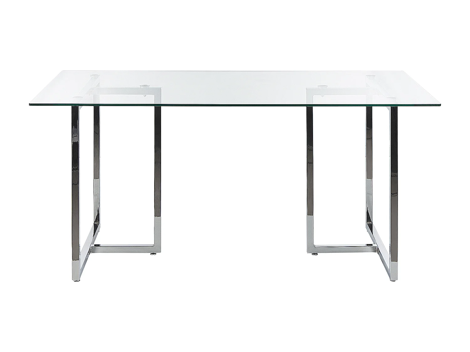 Esstisch ENVIA Silber 160 cm 90 cm Sicherheitsglas