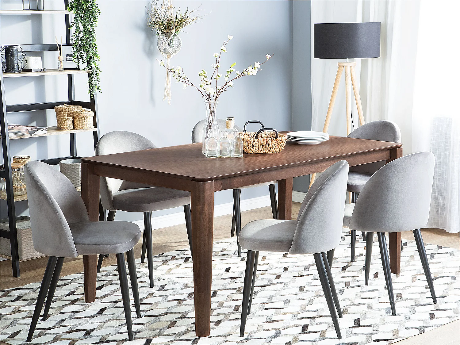 Table de repas LOTTIE Marron foncé 160 cm 90 cm