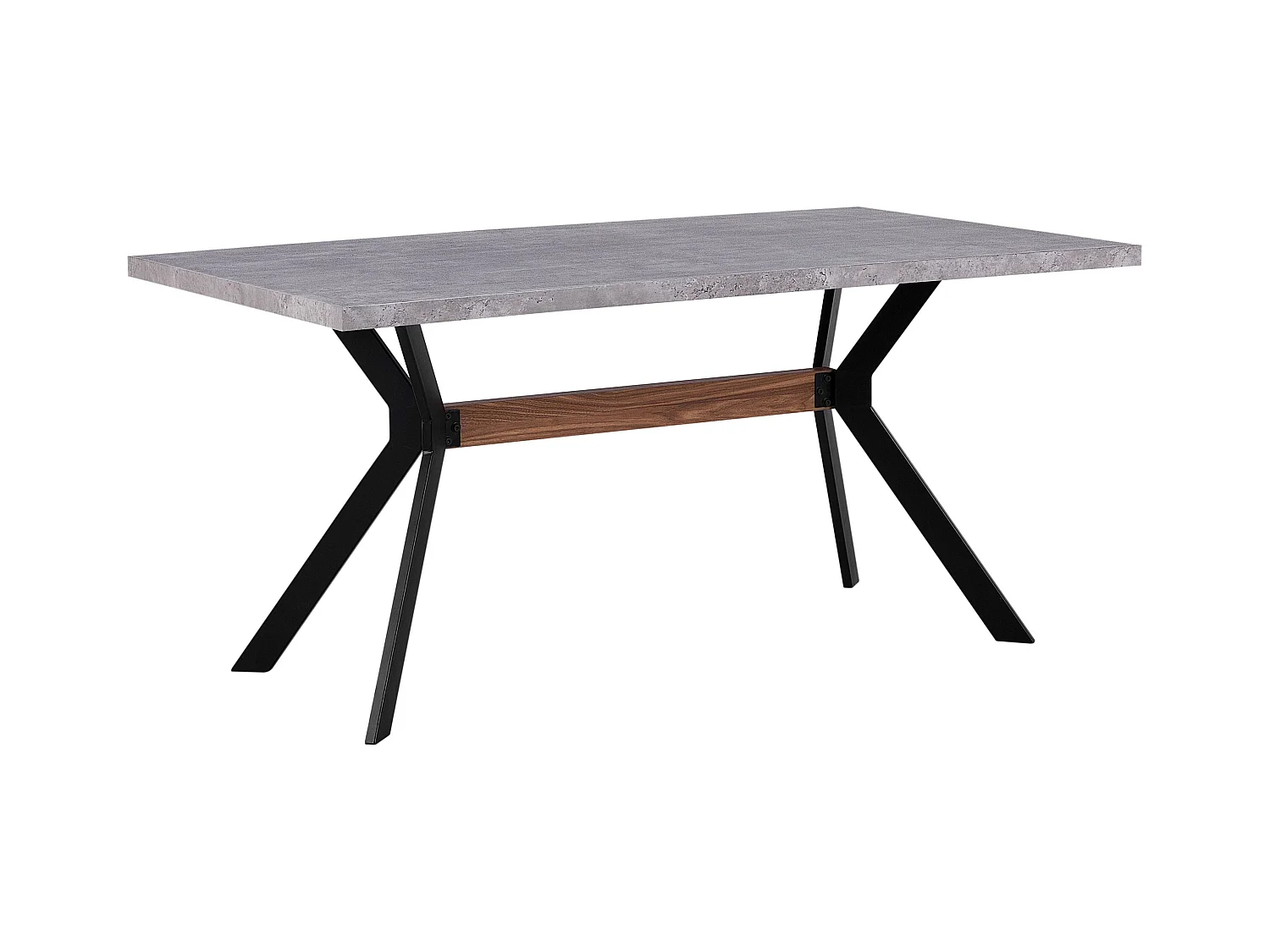 Tavolo da pranzo BENSON Grigio effetto cemento 160 cm 90 cm