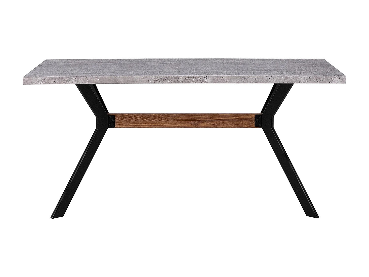 Esstisch Betonoptik/schwarz 160 x 90 cm MDF-Platte Benson