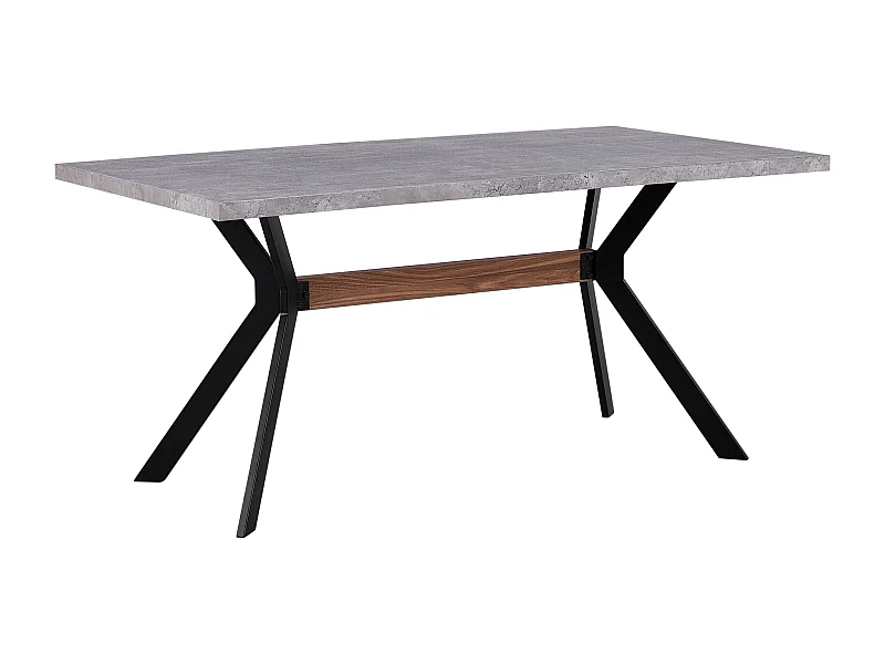 Table de repas BENSON Effet béton gris 160 cm 90 cm
