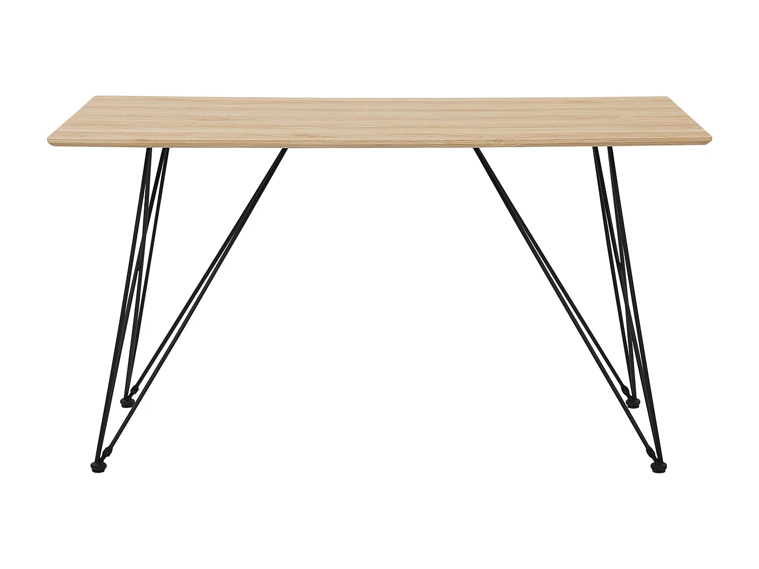 Mesa de jantar KENTON Castanho claro 140 cm 80 cm