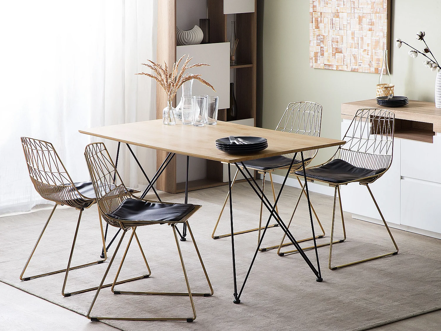 Eettafel KENTON Lichtbruin 140 cm 80 cm