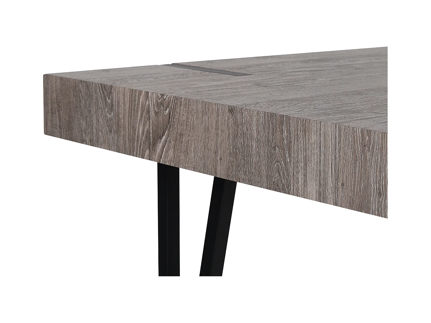 Robuster Esstisch mit industriellem Design 150 x 90 cm dunkelbraun/schwarz Adena