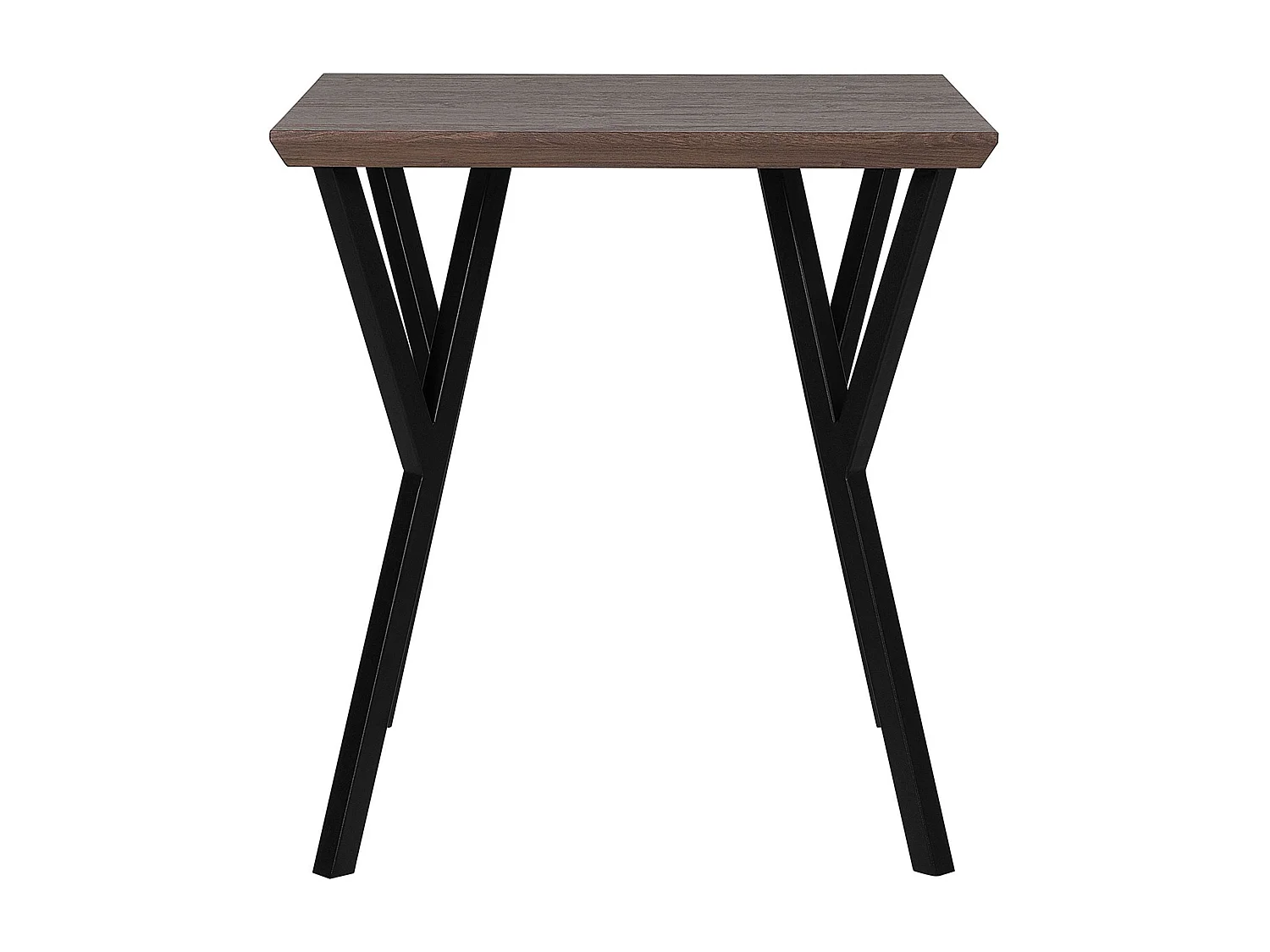 Stylischer Esszimmertisch in Holzoptik 70 x 70 cm dunkelbraun / schwarz Bravo