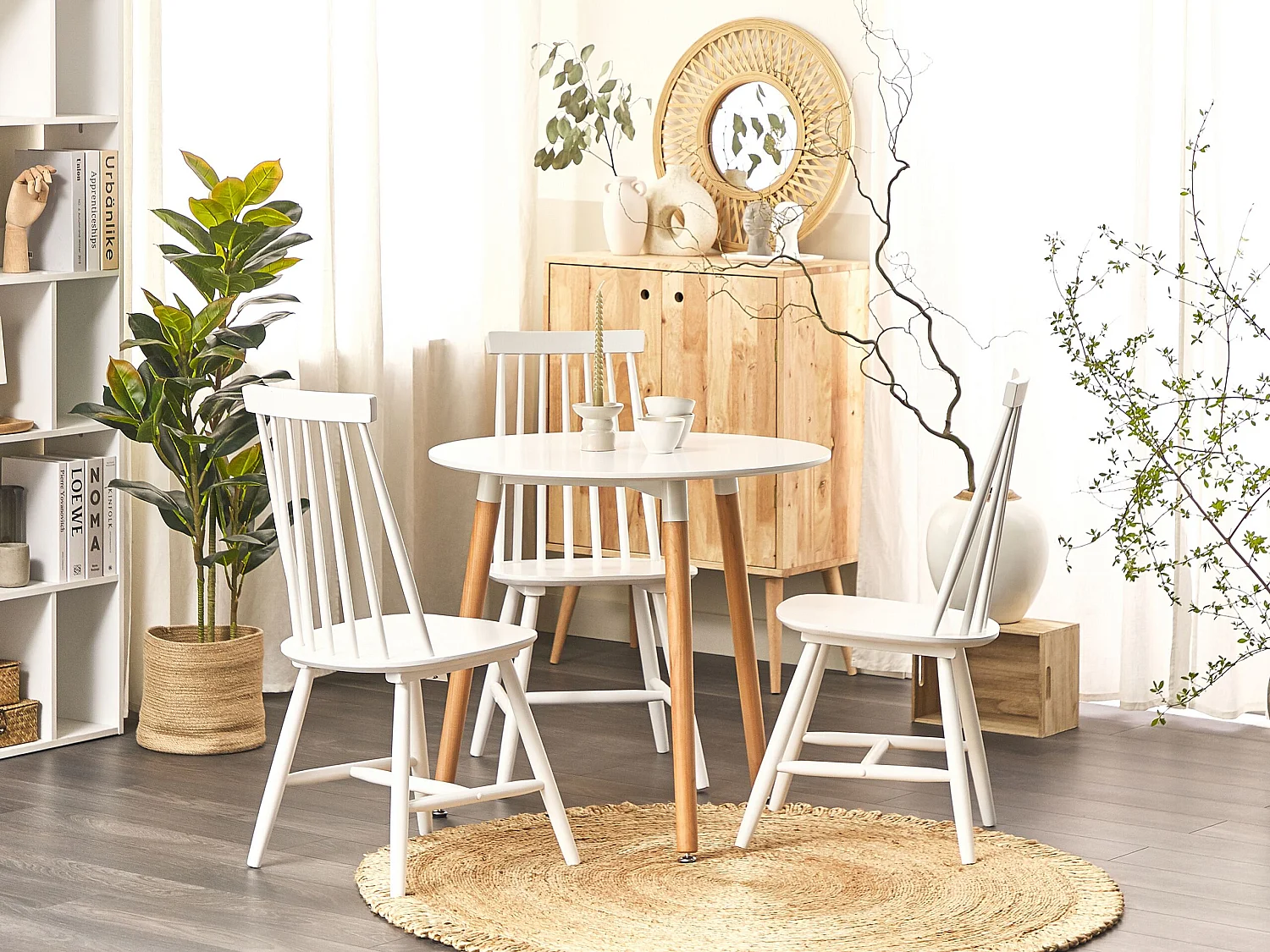 Table de repas BOMA Blanc 80 cm 80 cm