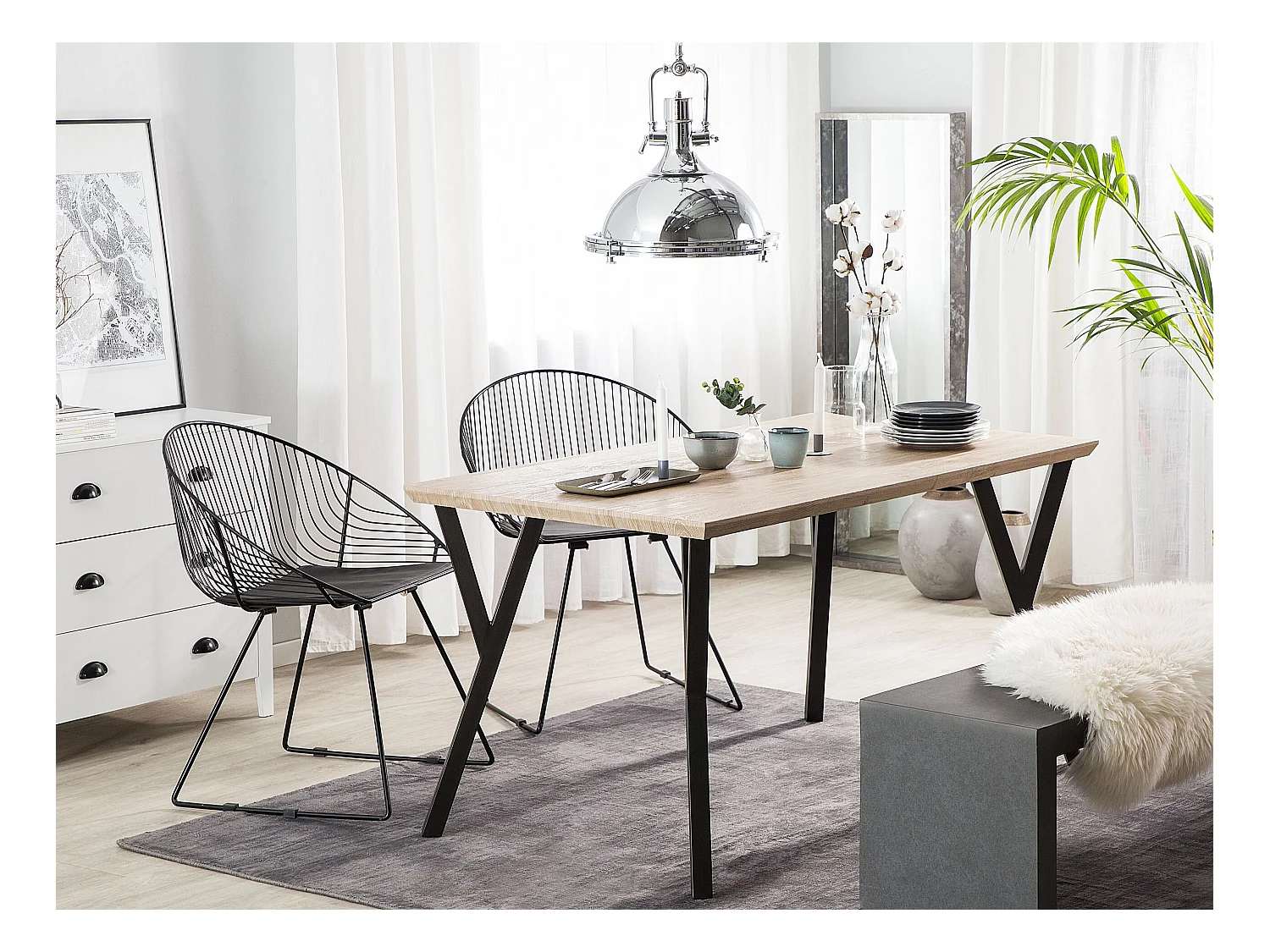 Table de repas BRAVO Marron clair 140 cm 80 cm