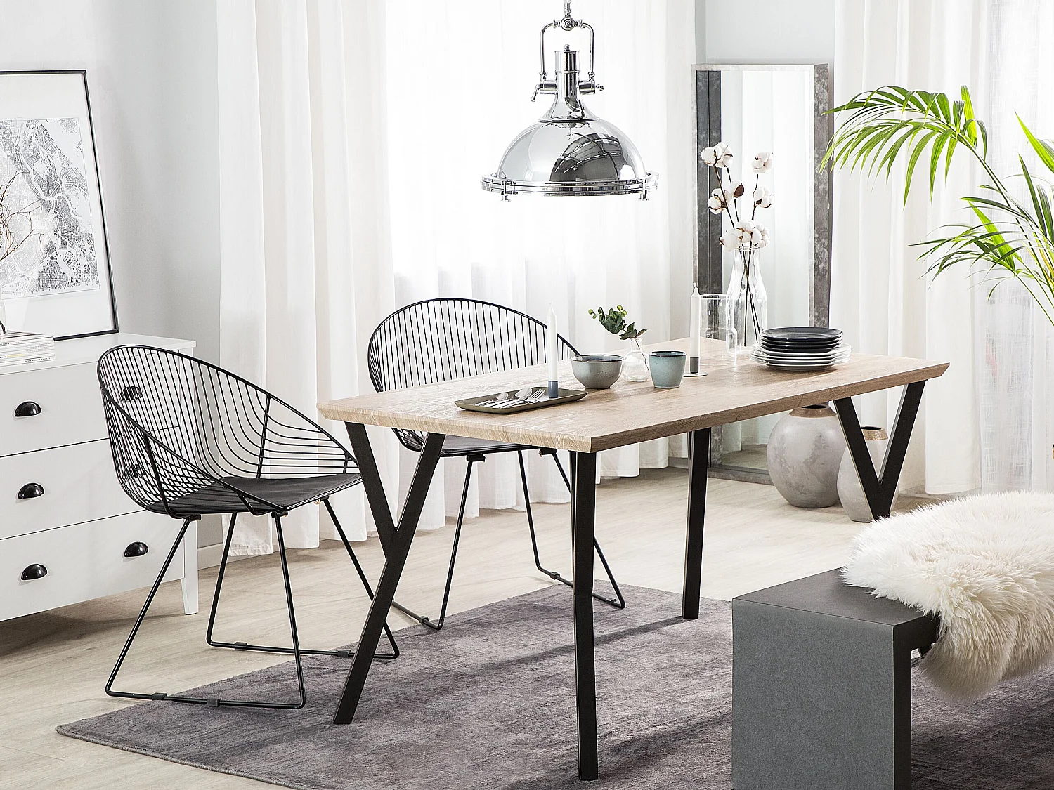 Eettafel BRAVO Lichtbruin 140 cm 80 cm