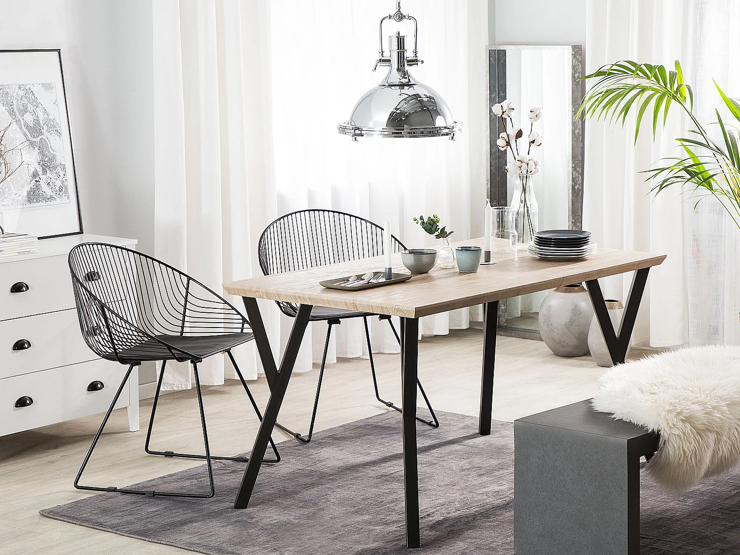 Mesa de comedor BRAVO Marrón claro 140 cm 80 cm
