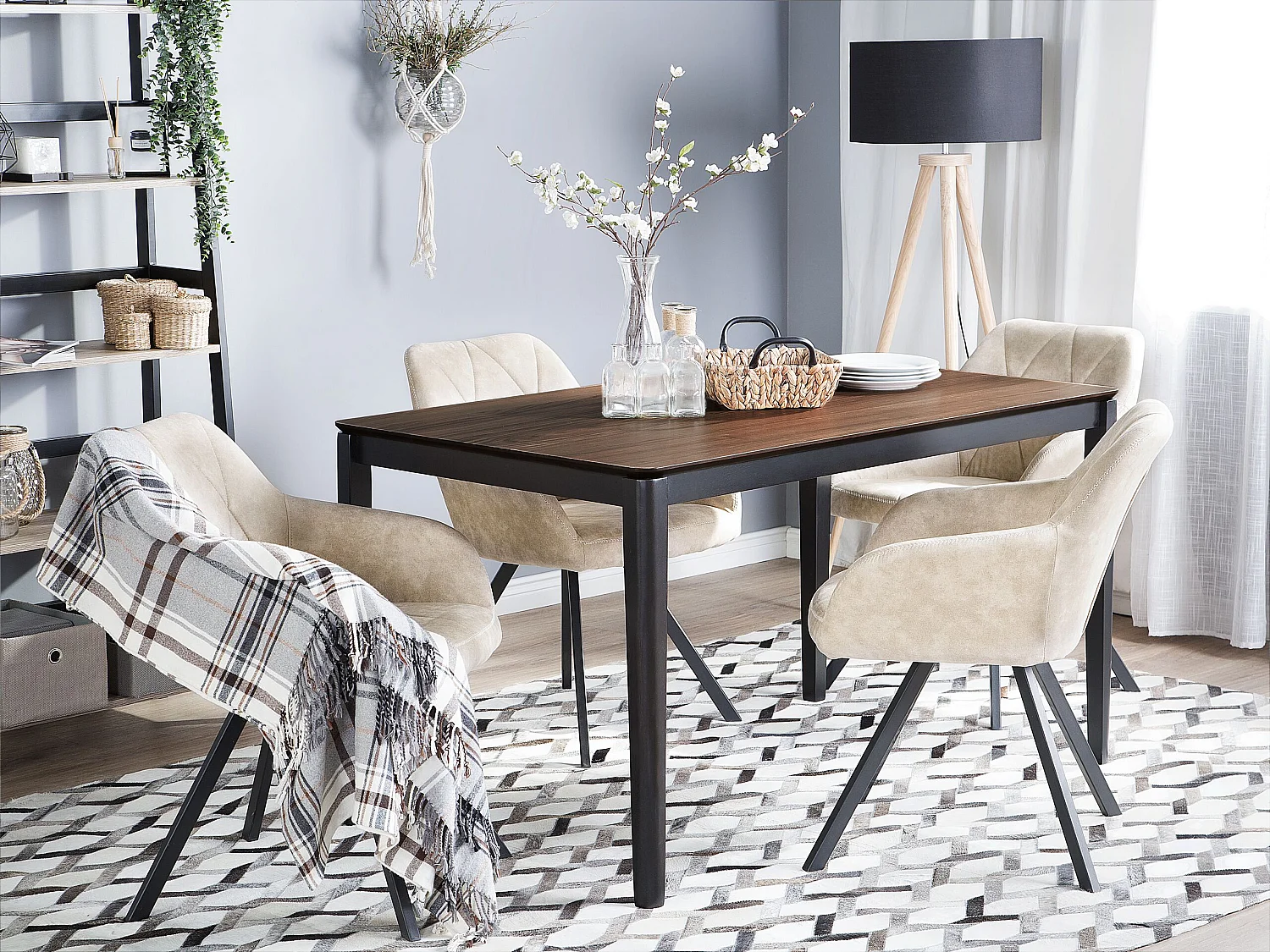 Tavolo da pranzo CEDAR Noce scuro 135 cm 80 cm