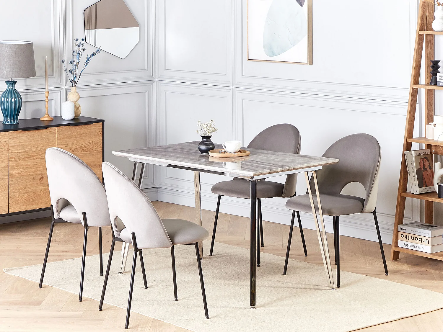 Table de repas GREYTON Blanc 120 cm 70 cm