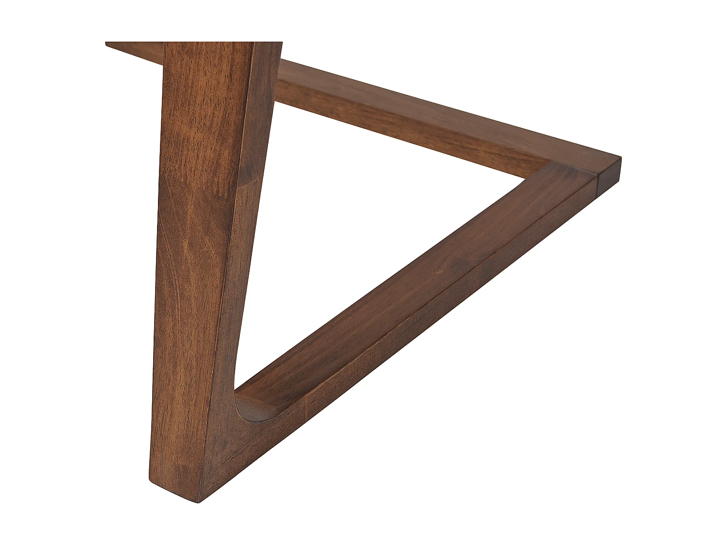 Trendiger Esstisch mit dekorativen Beinen dunkler Holzfarbton 180 x 90 cm Huxter