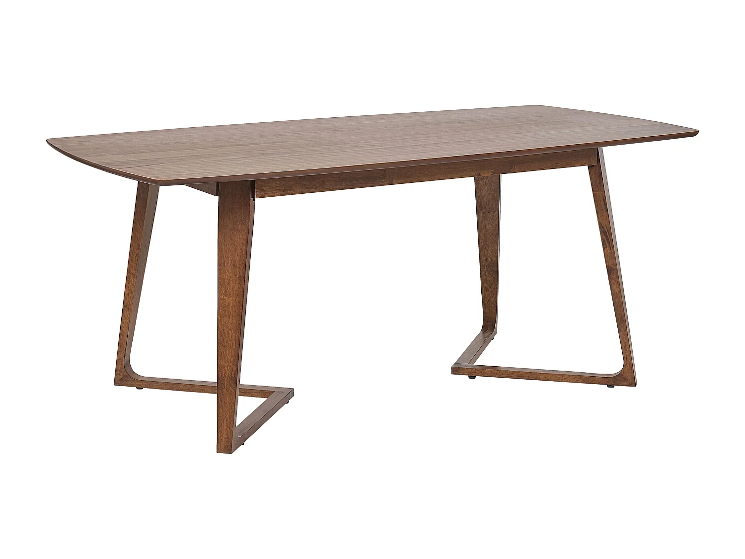 Trendiger Esstisch mit dekorativen Beinen dunkler Holzfarbton 180 x 90 cm Huxter