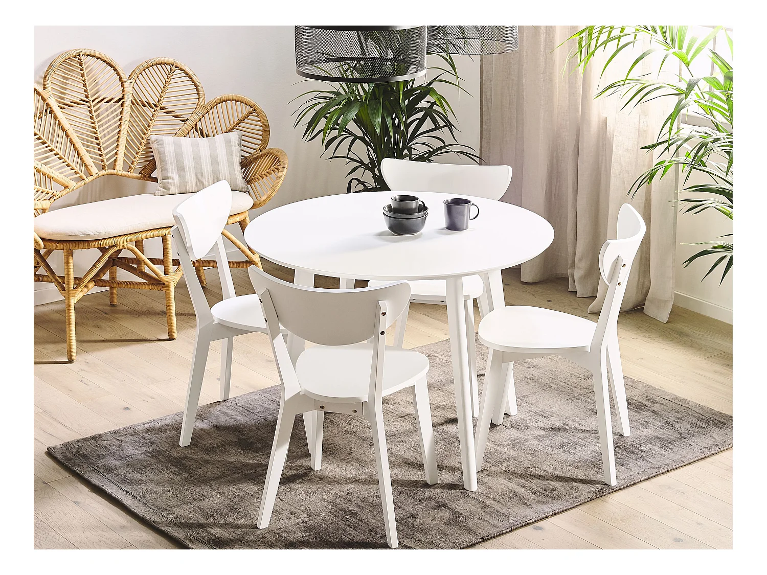 Table de repas ROXBY Blanc 100 cm 100 cm