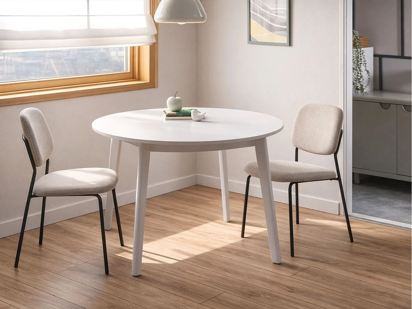 Tavolo da pranzo ROXBY Bianco 100 cm 100 cm