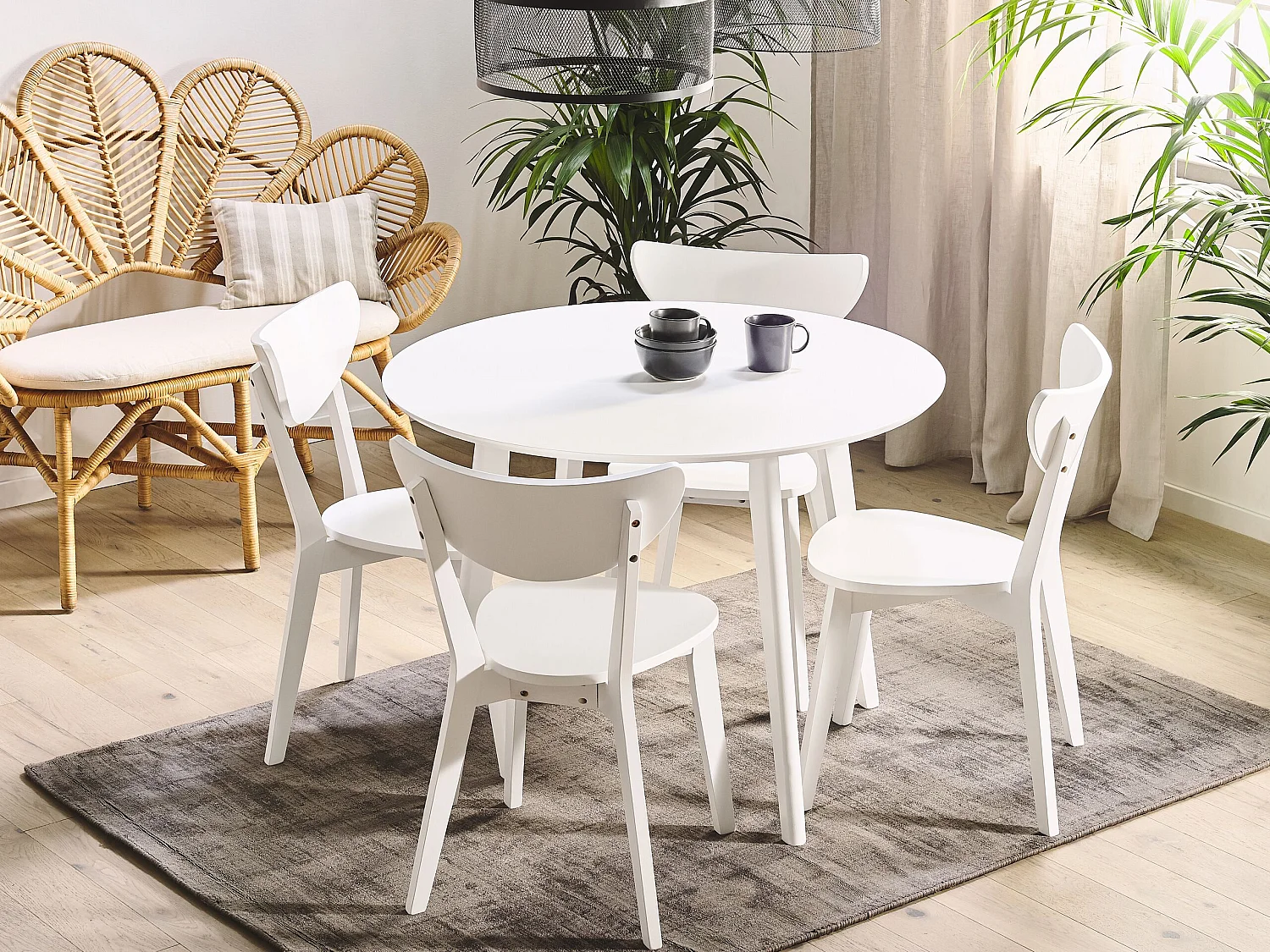 Table de repas ROXBY Blanc 100 cm 100 cm