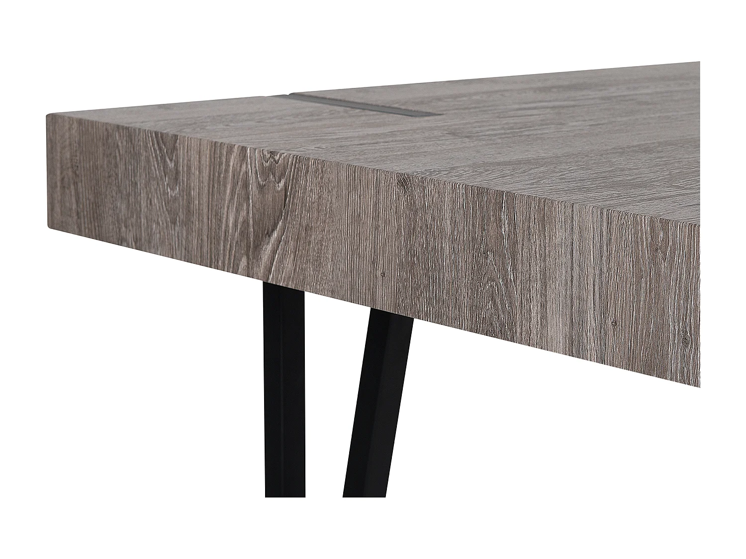 Robuster Esstisch mit industriellem Design 180x90 cm dunkelbraun/schwarz Adena