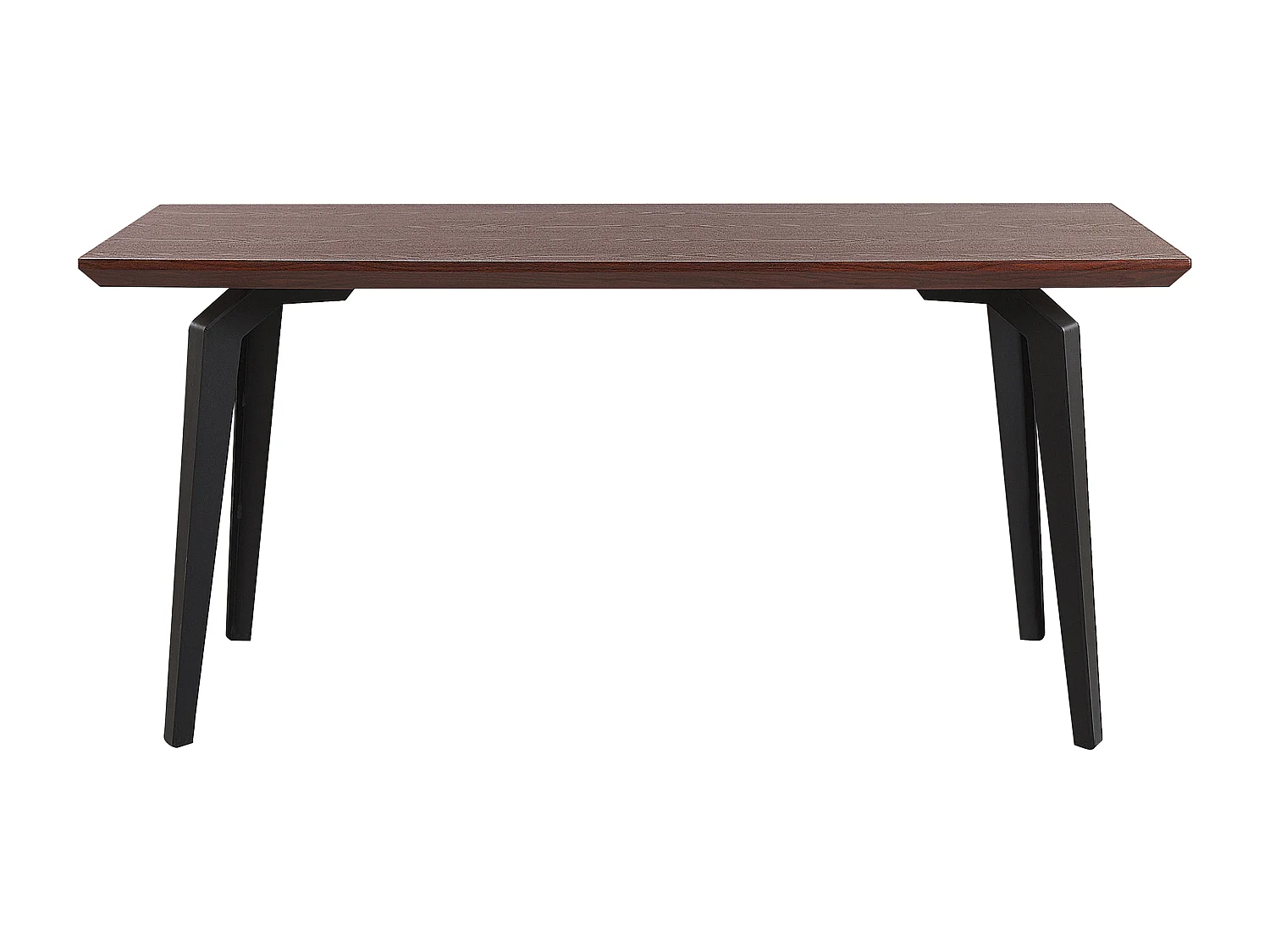 Esstisch dunkler Holzfarbton / schwarz 160 x 90 cm MDF-Platte Amares