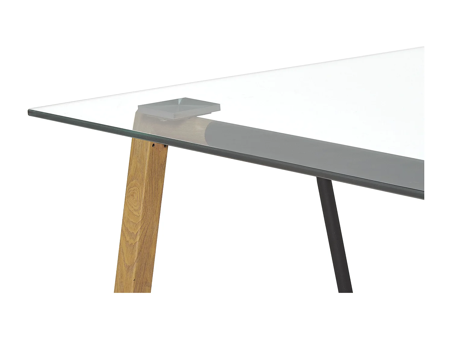 Eettafel TACOMA Lichtbruin 140 cm 80 cm Veiligheidsglas