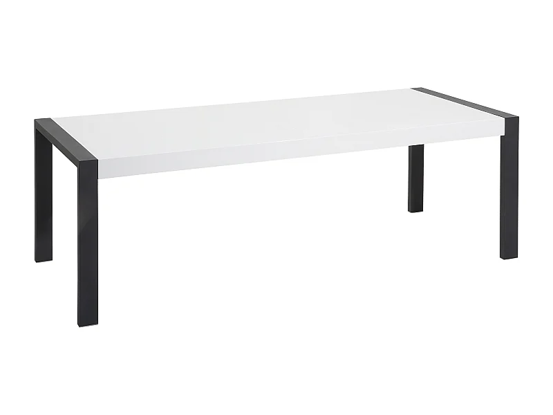 Table de repas ARCTIC Noir/blanc 220 cm 90 cm