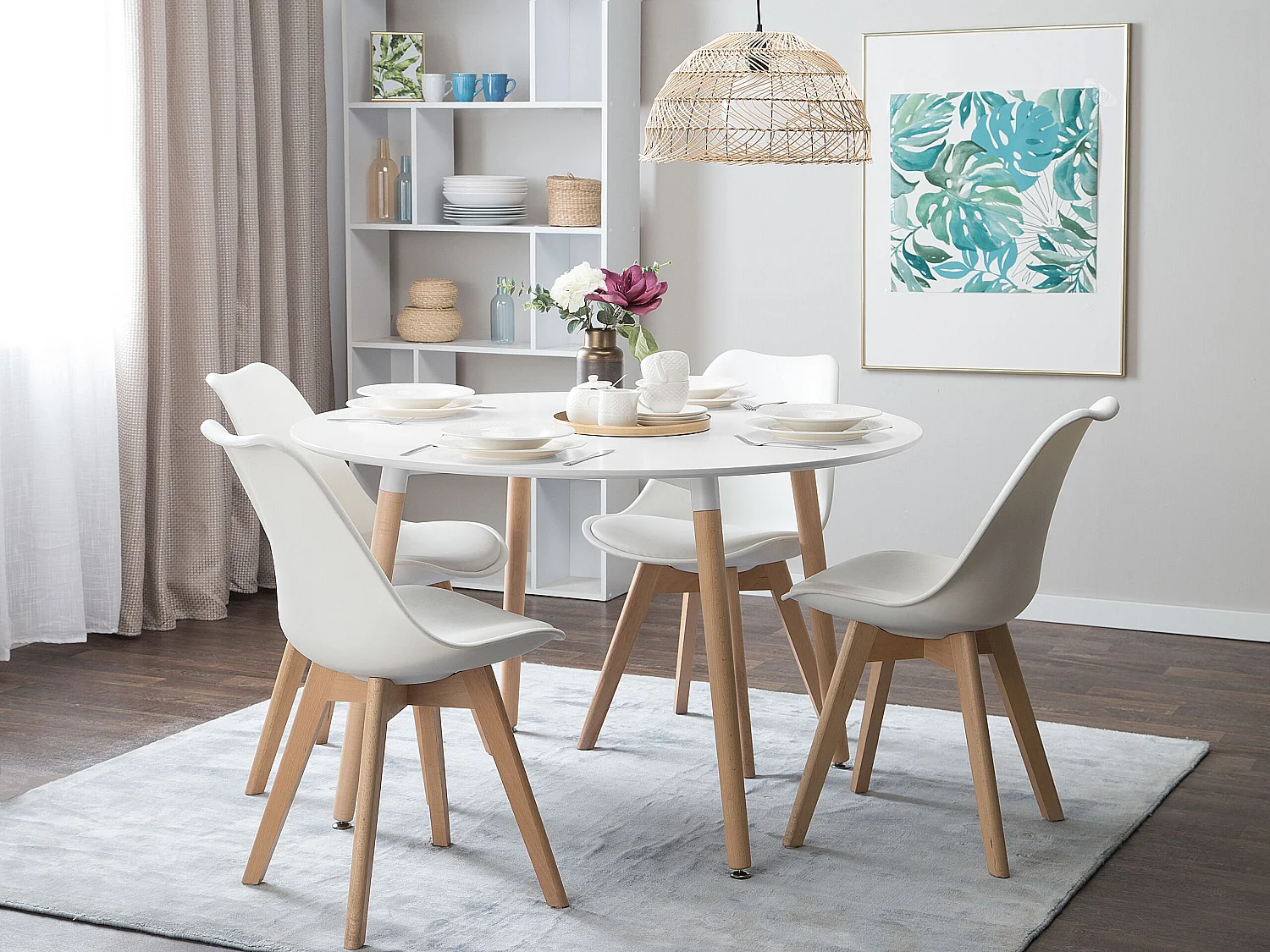 Table de repas BOVIO Blanc 120 cm 120 cm