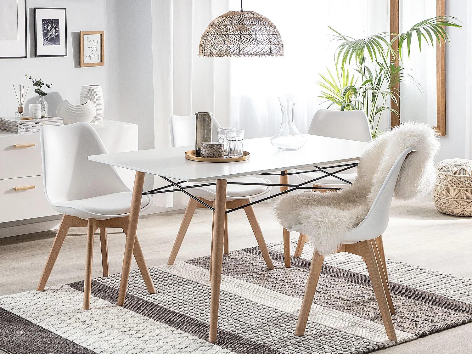 Eettafel BIONDI Wit 140 cm 80 cm