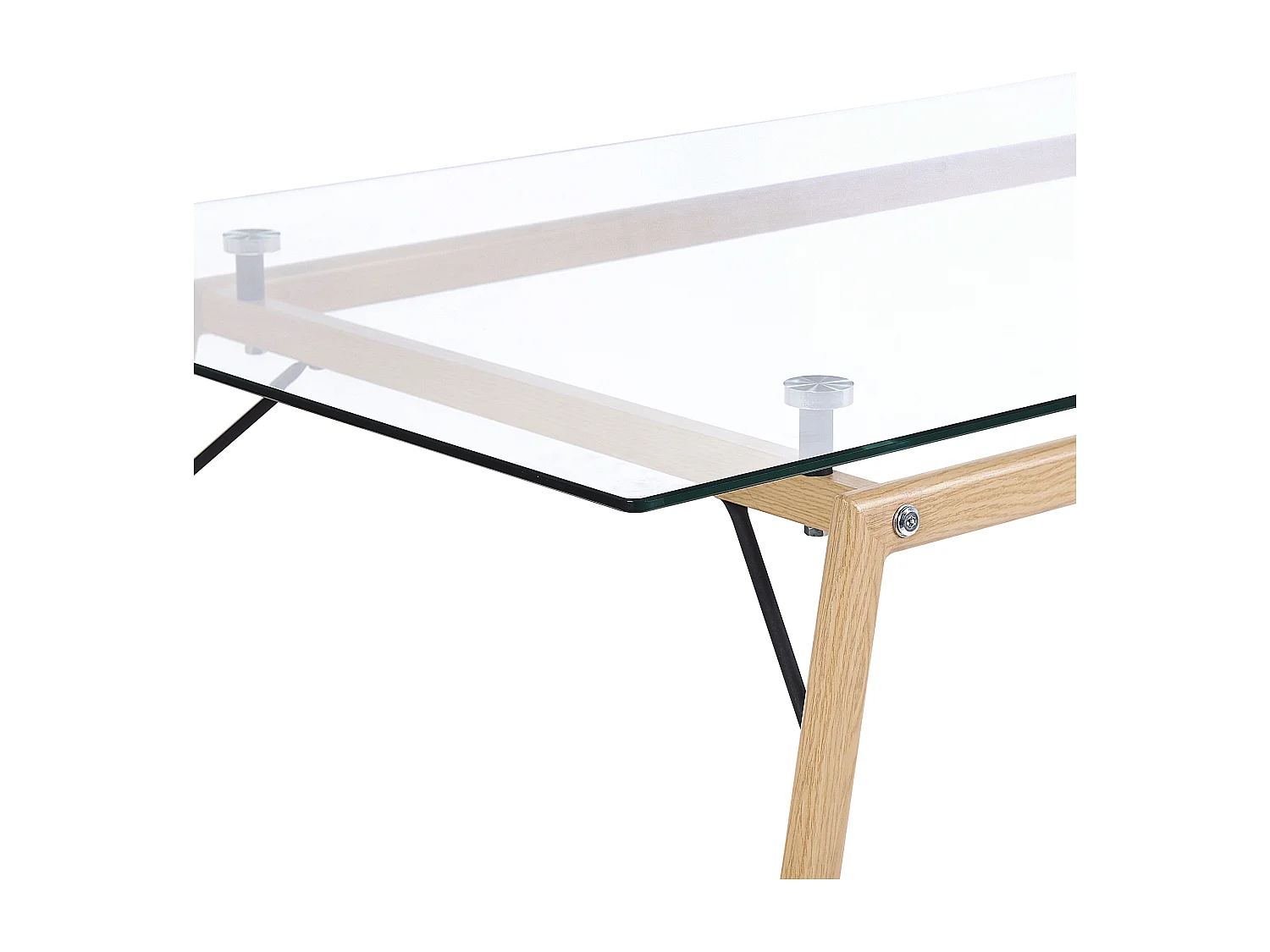 Table de repas KAMINA Marron clair 140 cm 80 cm Verre de sécurité